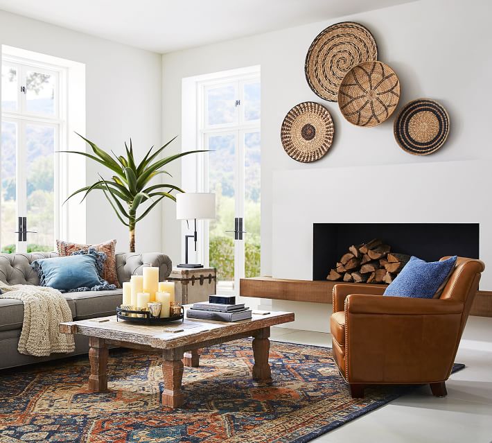 Handwoven Baskets Wall Art Set of 4 Pottery Barn