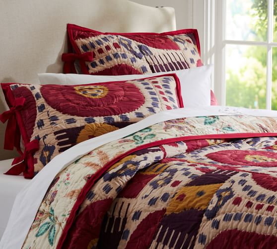 Cruz Ikat Reversible Quilt Shams Pottery Barn