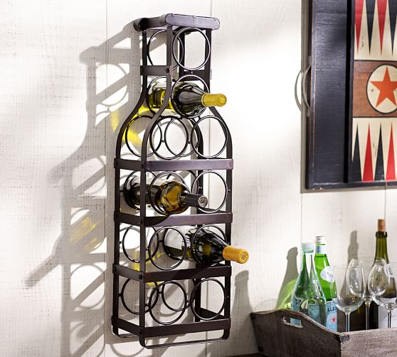 Wine Bottle Wall Mount Rack Pottery Barn