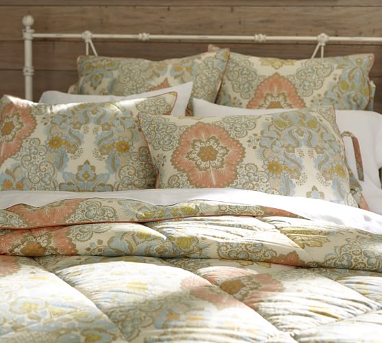 Gie Reversible Comforter Shams Warm Pottery Barn