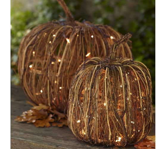 Decorative Pumpkins with Lights Pottery Barn