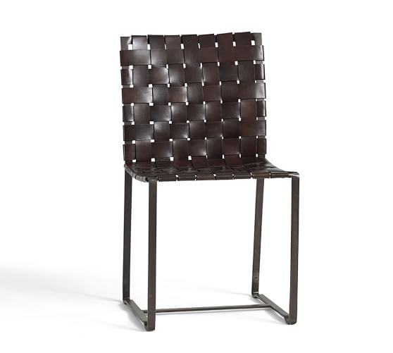 Thomas Leather Strap Side Chair Pottery Barn Thomas Leather Strap Side Chair