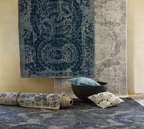 Blue Ravati Paisley Printed Rug Patterned Rugs Pottery Barn