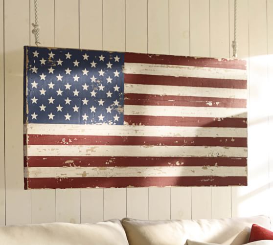Rustic Wooden Style U.S wall art American Flag photo print w// optional frame