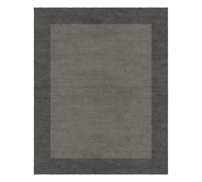 Custom Henley Handwoven Wool Rug Charcoal Pottery Barn