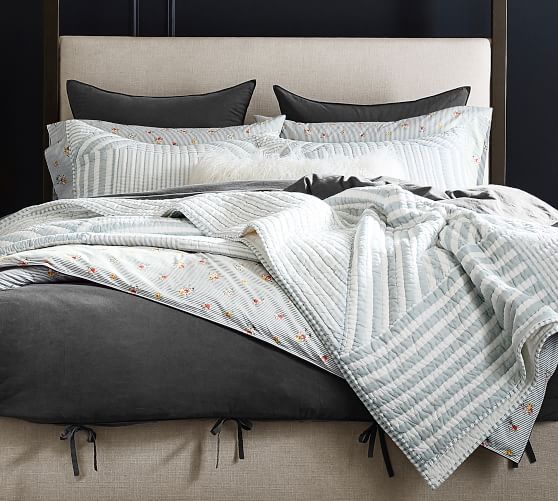 The Emily Meritt Patchwork Stripe Cotton Quilt Sham Pottery Barn