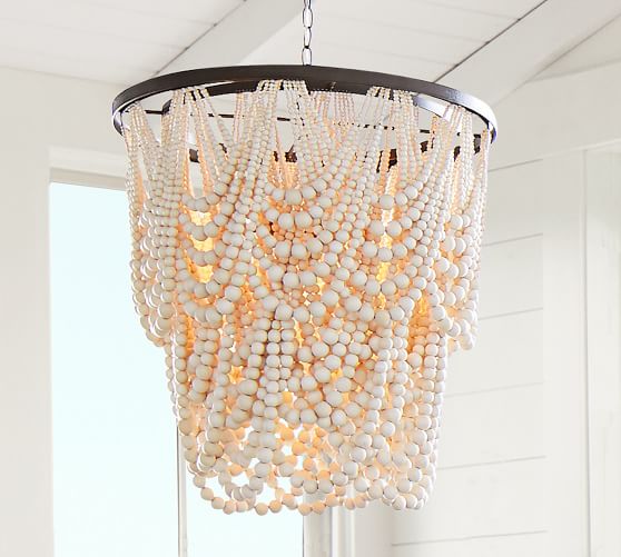 Amelia Wood Bead Chandelier Pottery Barn Amelia Wood Bead Chandelier Pottery Barn