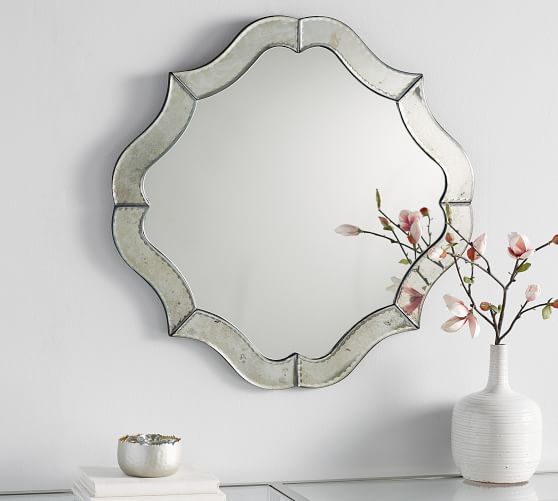 Monique Lhuillier Antiqued Venetian Wall Mirror Pottery Barn