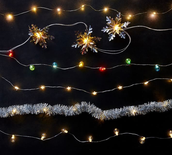 Tinsel String Lights Pottery Barn