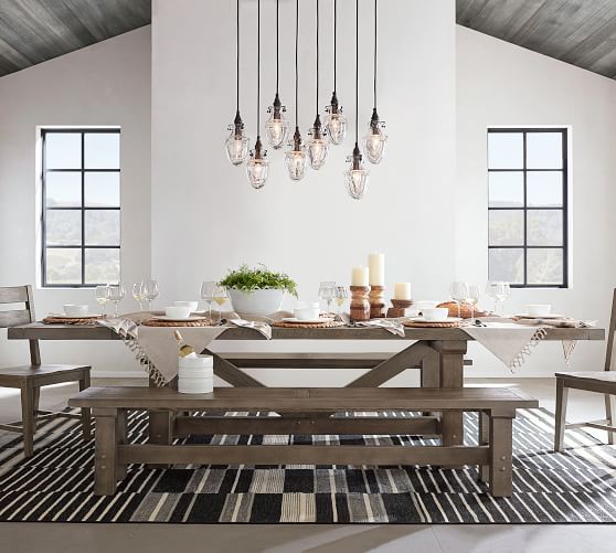 Landon Reclaimed Wood Extending Dining Table Pottery Barn