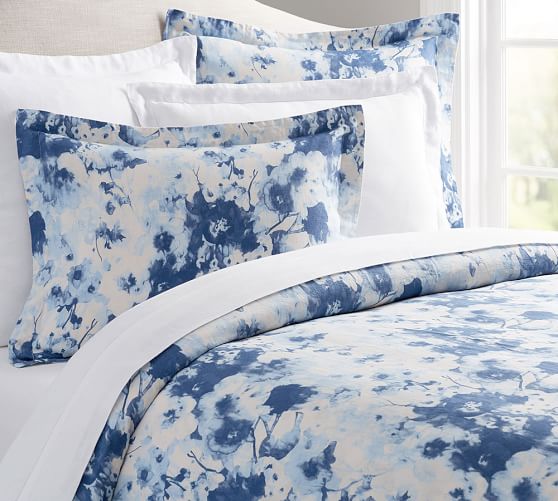 Alexa Watercolor Patterned Duvet Cover Sham Pottery Barn