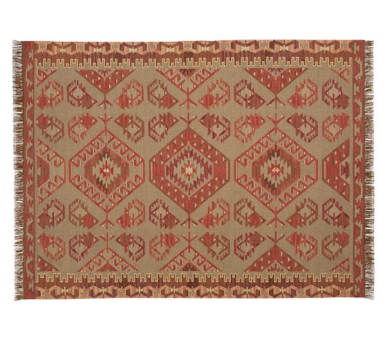 Damen Synthetic Kilim Rug Warm Multi Pottery Barn Damen Synthetic Kilim Rug Warm Multi