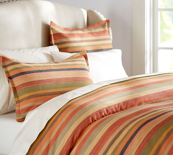 Logan Stripe Patterned Duvet Cover Sham Pottery Barn