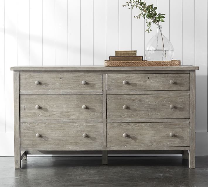 Farmhouse 6Drawer Extra Wide Dresser Pottery Barn
