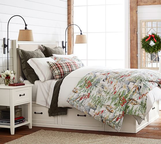 Winter Forest Patterned Duvet Cover Sham Pottery Barn