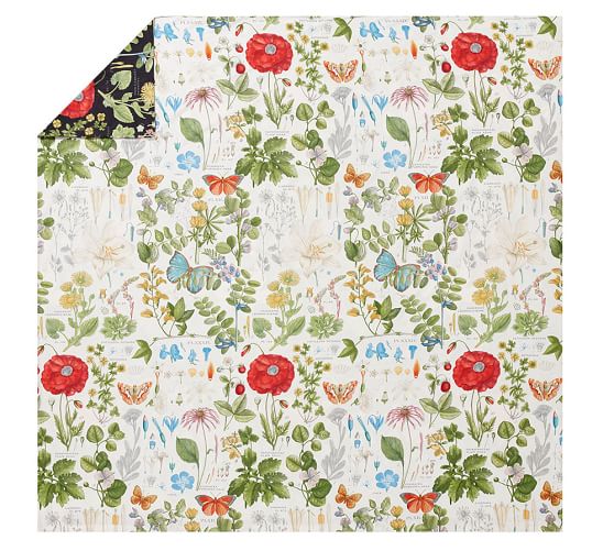 Poppy Organic Percale Patterned Duvet Cover Sham Pottery Barn