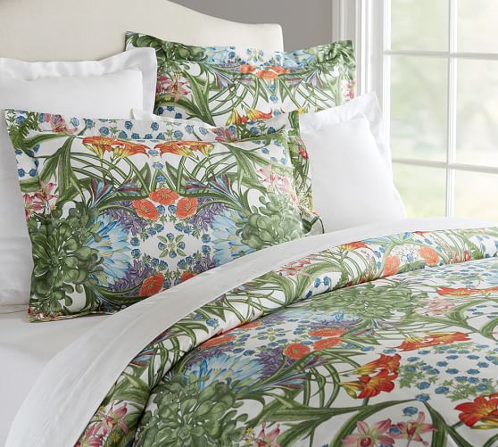 Paradise Patterned Duvet Cover Sham Pottery Barn