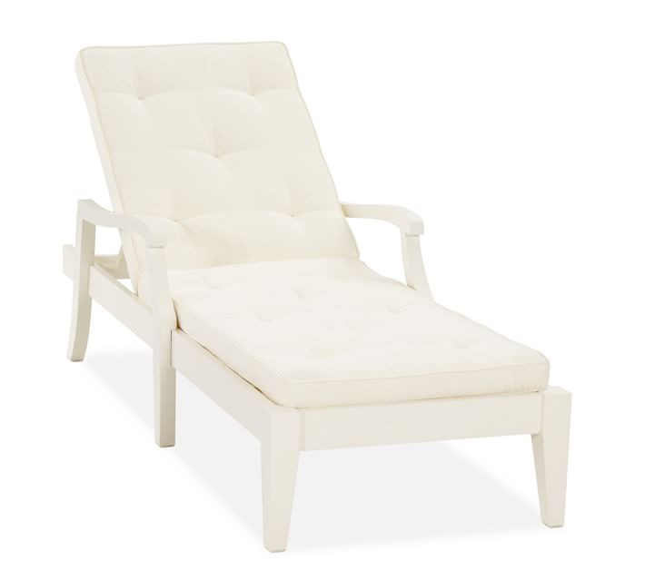Hampstead Painted Outdoor Chaise Lounge, White Pottery Barn