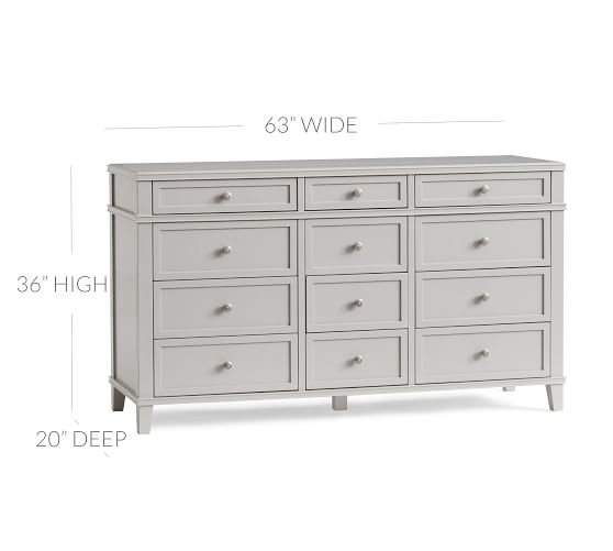 Clara 12 Drawer Extra Wide Dresser Pottery Barn