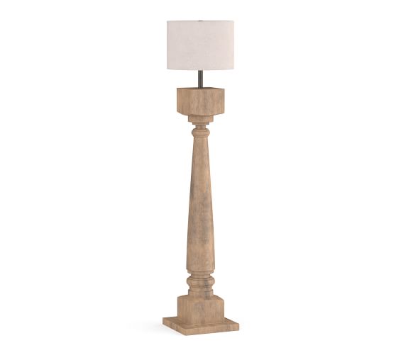 Finn Turned Wood Floor Lamp Base Pottery Barn Finn Turned Wood Floor Lamp Base
