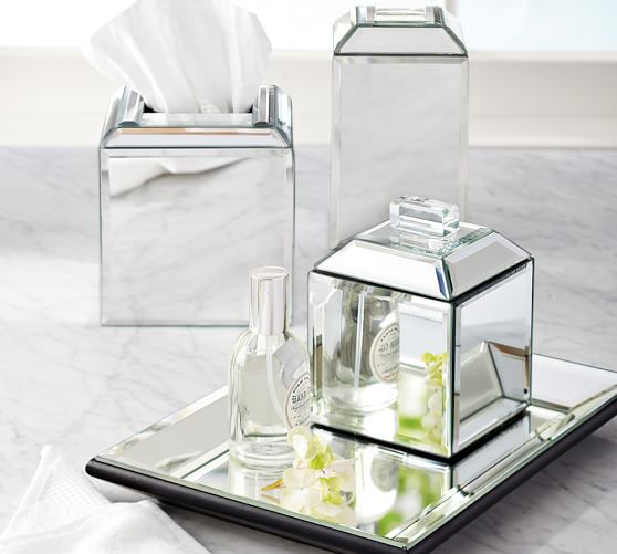 Mirrored Bath Accessories Pottery Barn