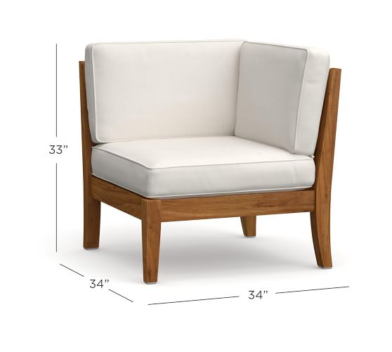 Hampstead Teak Outdoor Sectional Components Honey Pottery Barn Hampstead Teak Outdoor Sectional