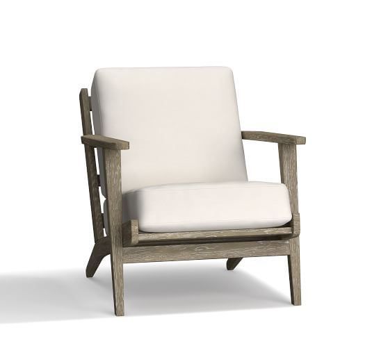 Raylan Teak Outdoor Lounge Chair Pottery Barn Raylan Teak Outdoor Lounge Chair