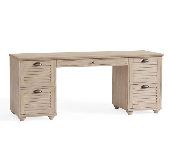 Whitney 5 Drawer Rectangular Desk Seadrift Pottery Barn