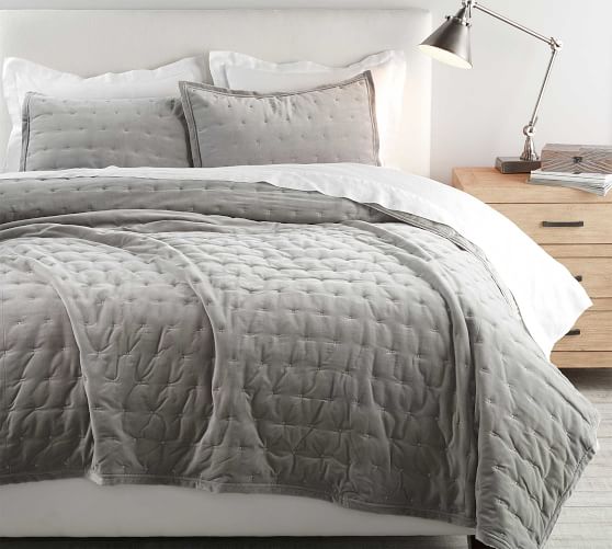 Gray Bedding Pottery Barn