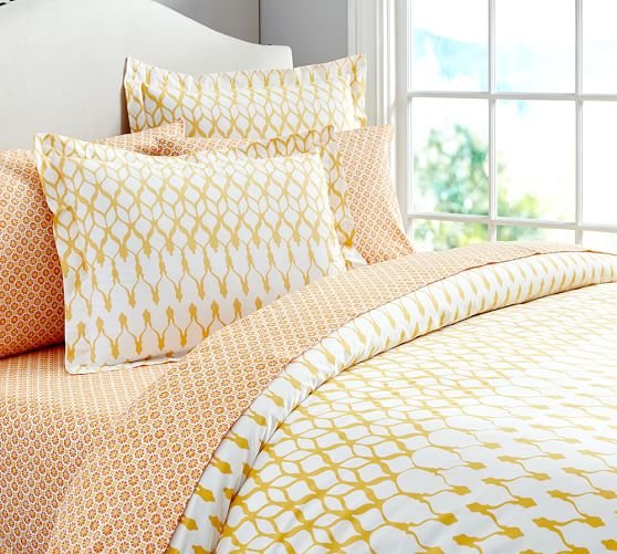 Skye Bedding Ensemble King Yellow Pottery Barn