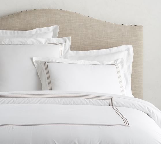 Grand Organic Percale Duvet Cover Full Queen Simply Taupe