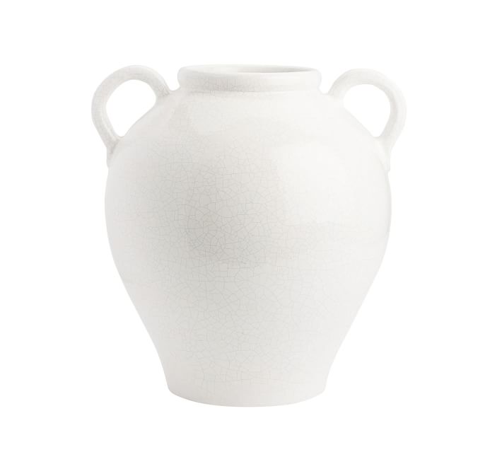 Salton Vase, White - Large Double Handle