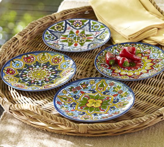 Talavera Melamine Dinnerware Sets Of 4 Pottery Barn Talavera Melamine Dinnerware Sets Of 4