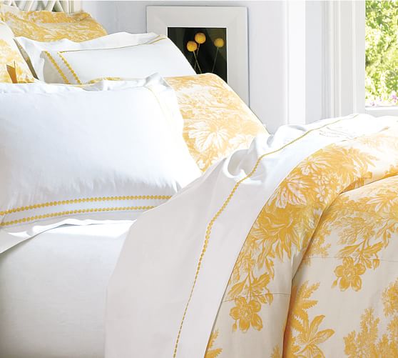 Matine Toile Duvet Cover King Cal King Marigold Yellow