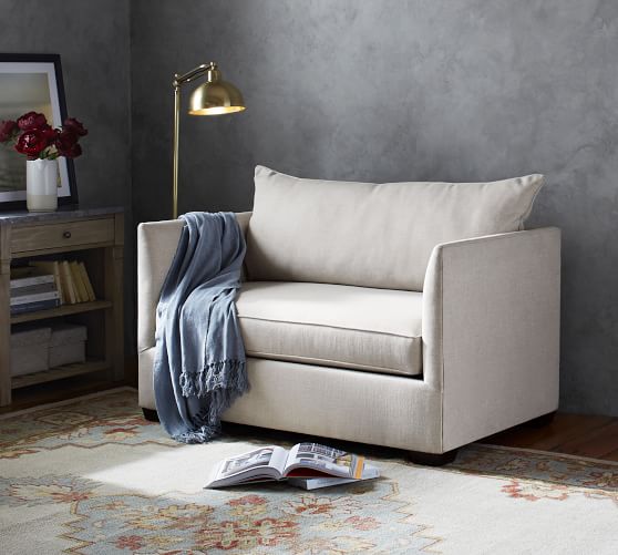 Luna Fabric Twin Sleeper Sofa With Memory Foam Mattress Pottery Barn Luna Fabric Twin Sleeper Sofa With