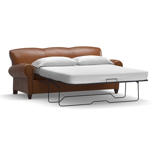 Manhattan Leather Sleeper Sofa Pottery Barn Manhattan Leather Sleeper Sofa