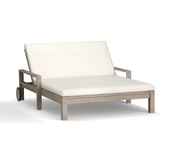Indio Double Outdoor Chaise Lounge Pottery Barn