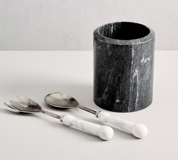 Black Marble Kitchen Utensil Holder | Kitchen Accessories | Pottery Barn