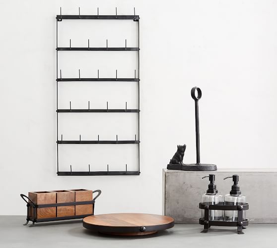 Vintage Blacksmith Wall Mug Rack Large Kitchen Accessories Vintage Blacksmith Wall Mug Rack