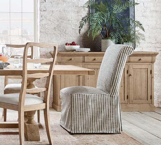 Pb Comfort Roll Dining Side Chair Long Slipcover Only Vintage Pb Comfort Roll Dining Side Chair Long
