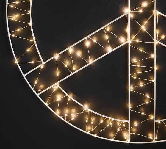 Light Up Hanging Peace Signs Pottery Barn Light Up Hanging Peace Signs Pottery Barn