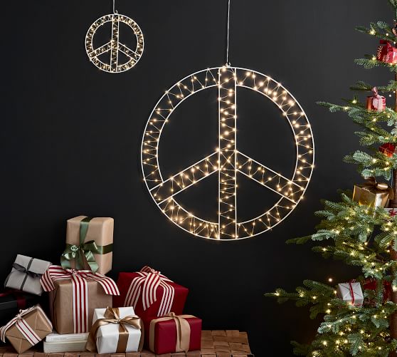 Light Up Hanging Peace Signs Pottery Barn Light Up Hanging Peace Signs Pottery Barn