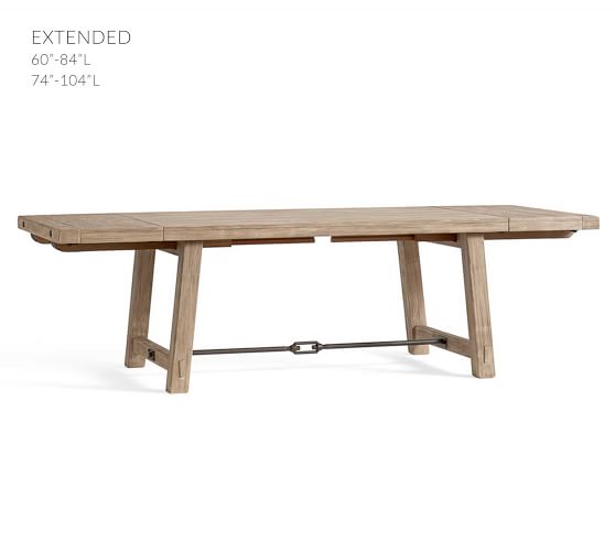 Benchwright Extending Dining Table - Seadrift | Pottery Barn