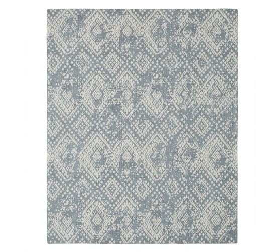 Easy Care Zahara Synthetic Rug Blue Pottery Barn