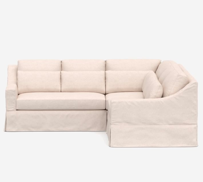 York Slope Arm Deep Seat Slipcovered 3 Piece L Shaped with Corner