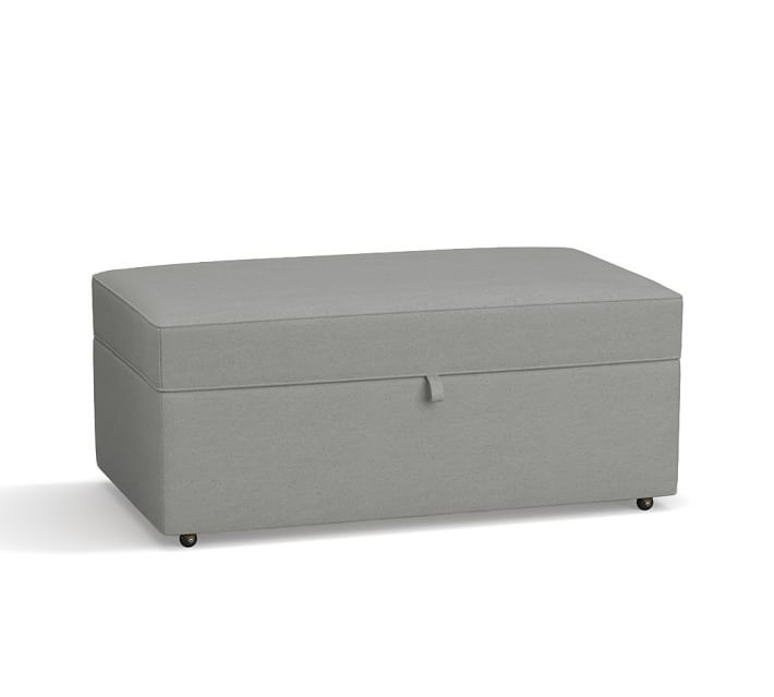 pottery barn toy chest white