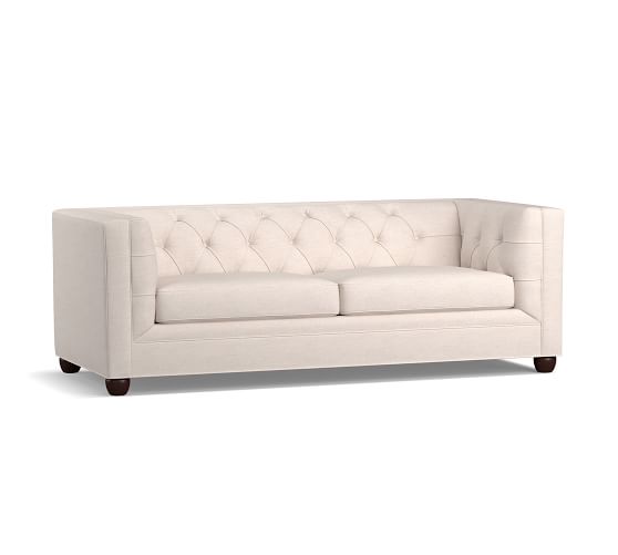 Chesterfield Square Arm Upholstered Sleeper Sofa Pottery Barn Chesterfield Square Arm Upholstered
