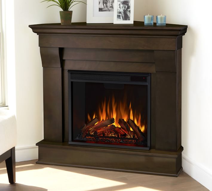 Real Flame® 41" Chateau Corner Electric Fireplace Pottery Barn