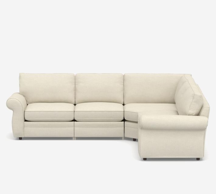 Pearce Roll Arm Upholstered 5Piece Reclining Sectional with Wedge