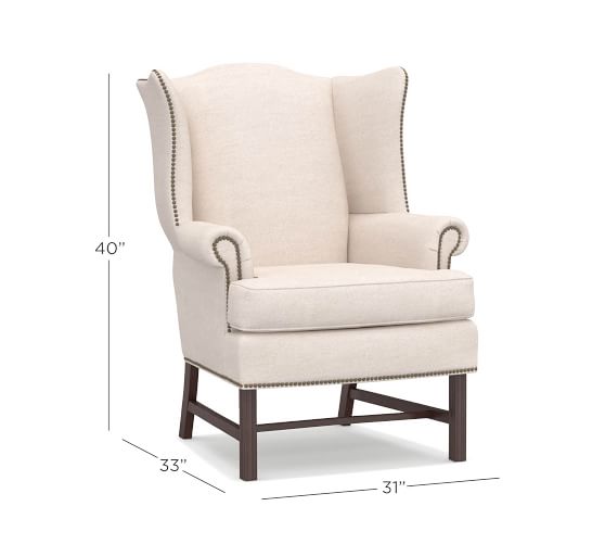 Thatcher Upholstered Wingback Chair Pottery Barn
